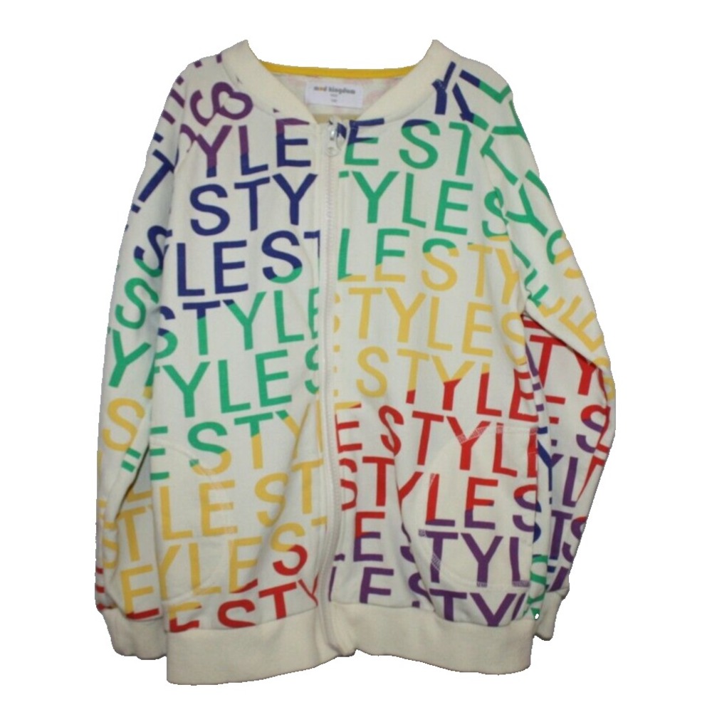 Mud Kingdom Jacket 140 US 8/10 Multicolor Lifestyle Printout Sweater Kids Zip